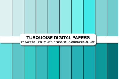 Turquoise Digital Papers Background, Aqua Turquoise Pattern