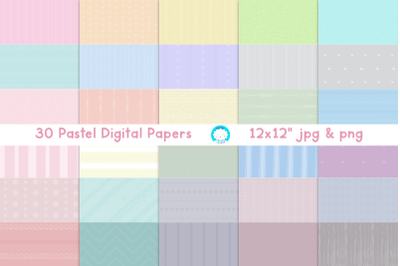 Pastel Digital Papers
