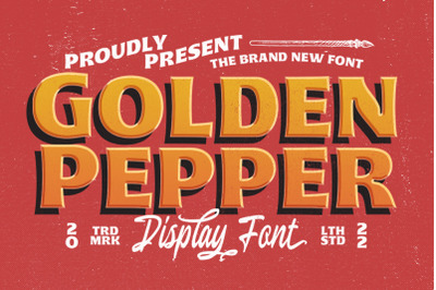 Golden Pepper - Vintage Typeface