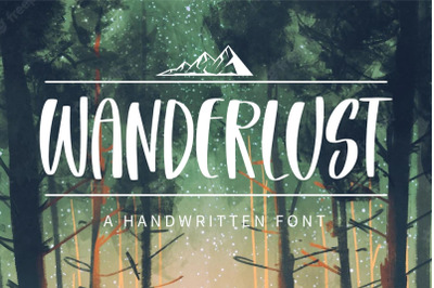 Wanderlust - A handwritten font