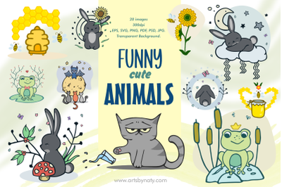 Funny cute SVG animals Bundle by Arts By Naty.&nbsp;