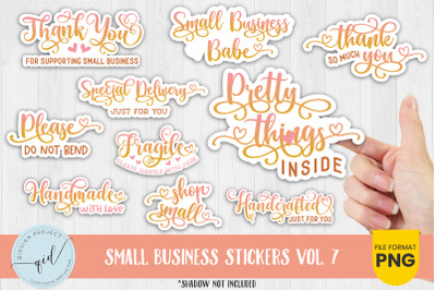 10 sets of Small Business Stickers Vol. 7, personal sticker