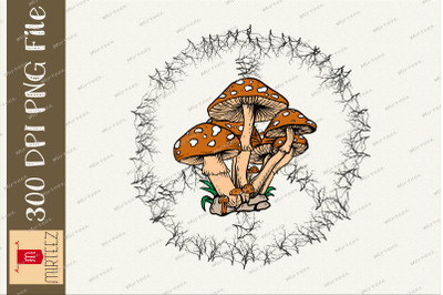 Mushroom Hippie Sign Mycology Shroom PNG