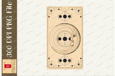 Moon Phases Tarot Cards Clouds Moon PNG