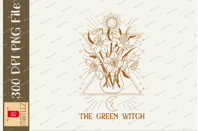 Tarot Card Green Witch Plant Lover PNG