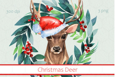 Christmas Deer. Clipart