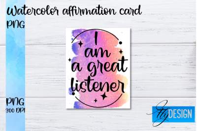 Watercolor Affirmation Cards PNG | Positive Affirmation PNG