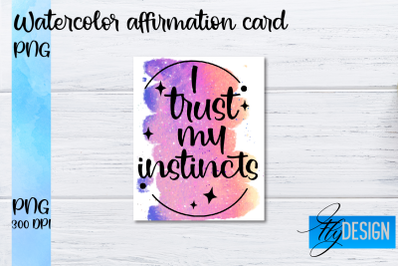 Watercolor Affirmation Cards PNG | Positive Affirmation PNG