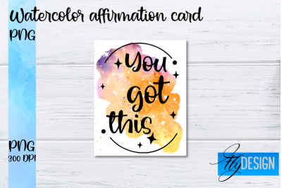 Watercolor Affirmation Cards PNG | Positive Affirmation PNG