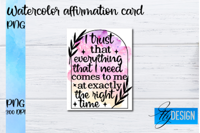 Watercolor Affirmation Cards PNG | Positive Affirmation PNG