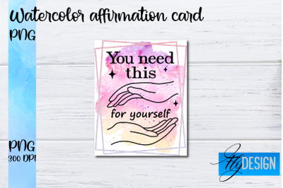 Watercolor Affirmation Cards PNG | Positive Affirmation PNG