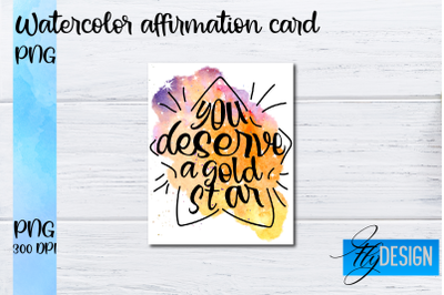 Watercolor Affirmation Cards PNG | Positive Affirmation PNG