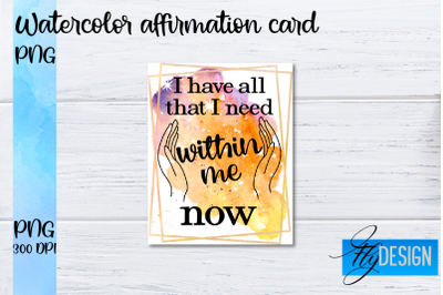 Watercolor Affirmation Cards PNG | Positive Affirmation PNG