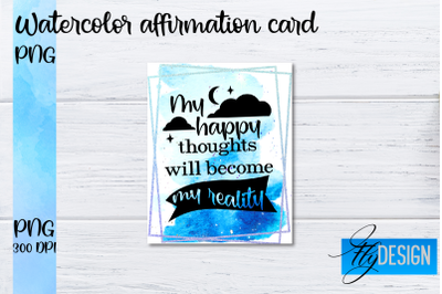 Watercolor Affirmation Cards PNG | Positive Affirmation PNG