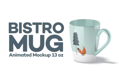 Bistro Mug Animated Mockup 13 oz