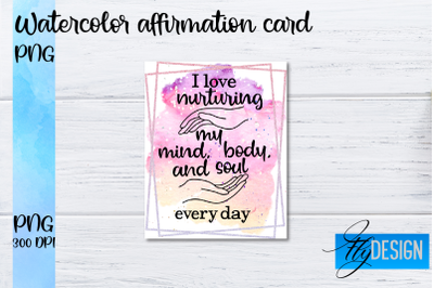 Watercolor Affirmation Cards PNG | Positive Affirmation PNG