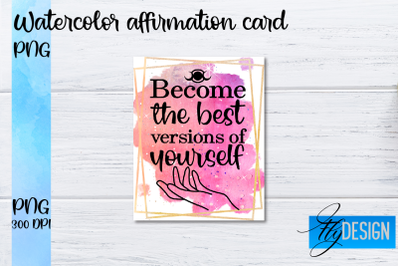 Watercolor Affirmation Cards PNG | Positive Affirmation PNG