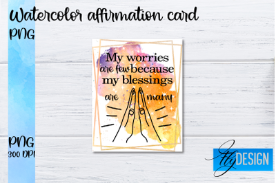 Watercolor Affirmation Cards PNG | Positive Affirmation PNG