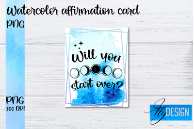 Watercolor Affirmation Cards PNG | Positive Affirmation PNG