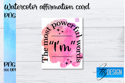 Watercolor Affirmation Cards PNG | Positive Affirmation PNG