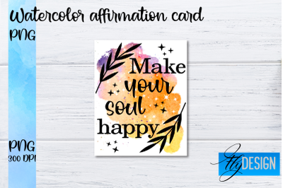 Watercolor Affirmation Cards PNG | Positive Affirmation PNG