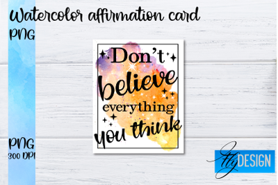 Watercolor Affirmation Cards PNG | Positive Affirmation PNG