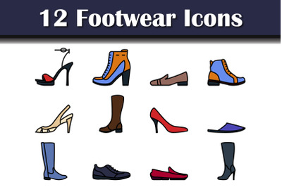 Footwear Icon Set