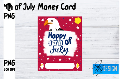 Patriotic Money Card PNG Design | 4th of July Money Holder | USA PNG