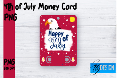 Patriotic Money Card PNG Design | 4th of July Money Holder | USA PNG