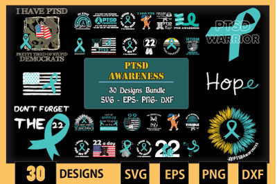 PTSD awareness Bundle SVG 30 designs