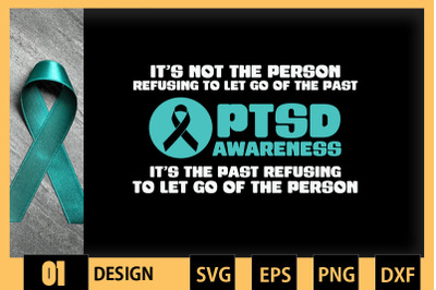 PTSD Awareness Teal Ribbon