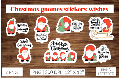 Christmas gnome stickers. Gnome Christmas stickers