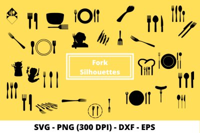 Cut File SVGs of Forks