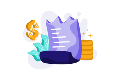 Payment Receipt Icon Illustration vector for transaction