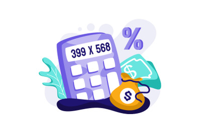 Payment Calculator Icon Illustration vector for transaction