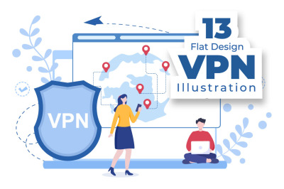 13 VPN or Virtual Private Network Service Illustration