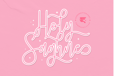 Holy Saghne | Handwritten Font