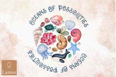 Cute Oceans Of Possibilities Sea Design