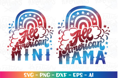 4th of July SVG All American Mama