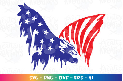 4th of July SVG American Eagle Flag