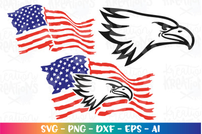 4th of July SVG Eagle Head Clipart
