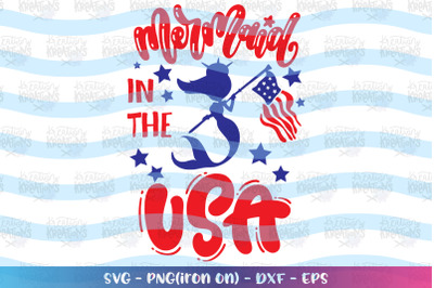 4th of July SVG Mermaid In The Usa