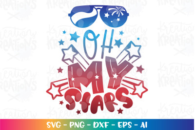 4th of July SVG Oh My Stars