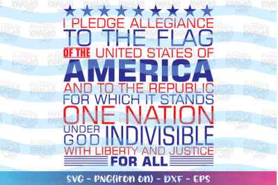 4th of July SVG Pledge