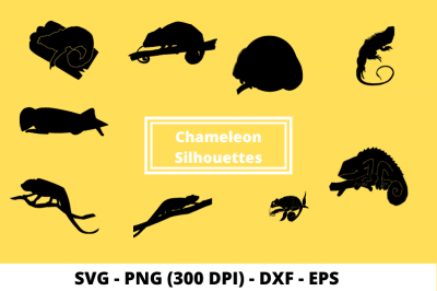 SVG Cut Files of Chameleons