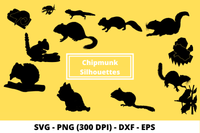 SVG Cut Files of Chipmunks