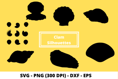 SVG Cut Files of Clams