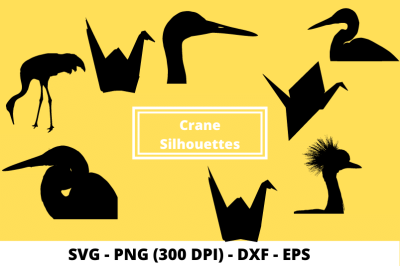 SVG Cut Files of Cranes