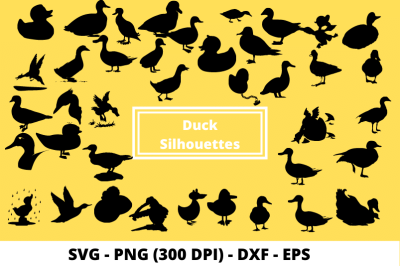 SVG Cut Files of Ducks