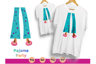 Pajama Party Kids Illustration SVG PNG EPS DXF